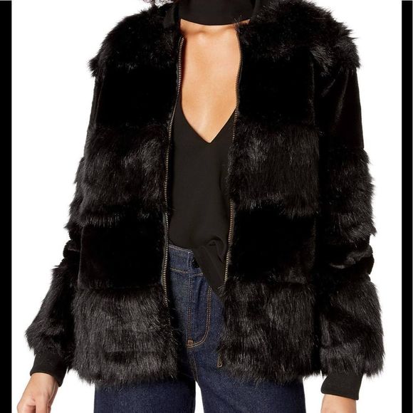 80% OFF UEC n: Philanthropy Harlan Faux Fur Jacket Long Sleeve - Picture 2 of 10
